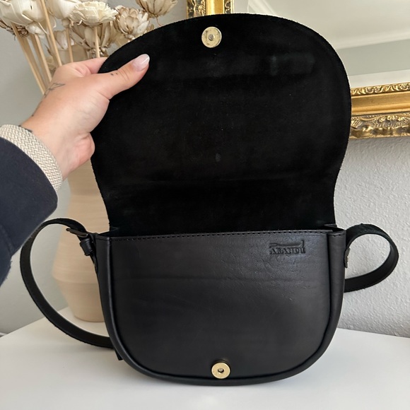 BLACK LEATHER SADDLE HORSE BIT SHOULDER/CROSSBODY BAG - Picture 7 of 7